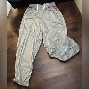 Nike VTG Y2K Baggy Basketball Gray Red Track Pants Size XL